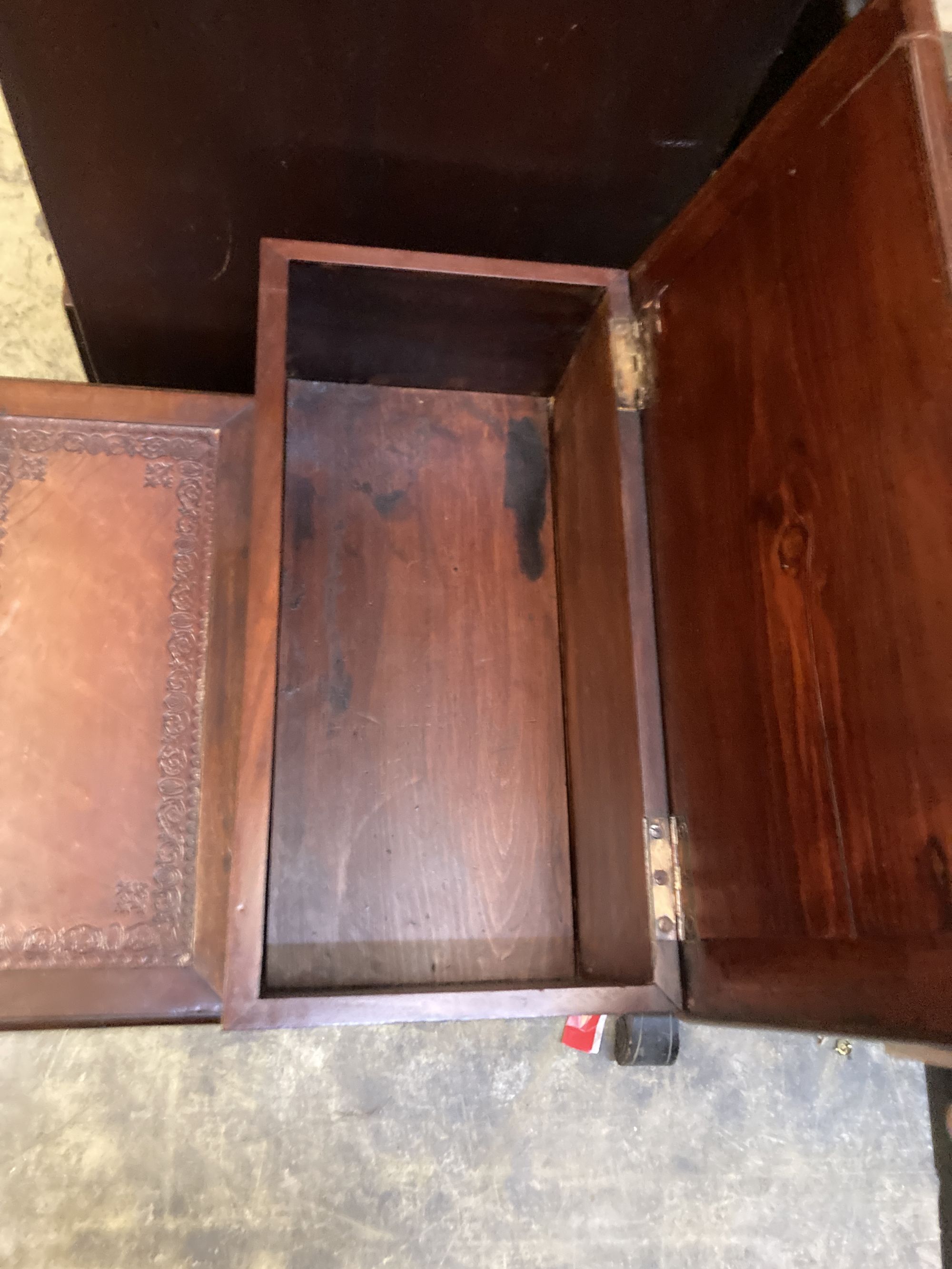 A Victorian mahogany step commode, width 46cm, depth 74cm, height 66cm